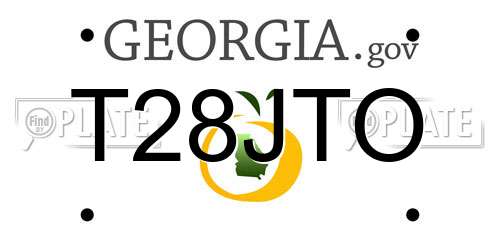 T28JTO Georgia License Plate