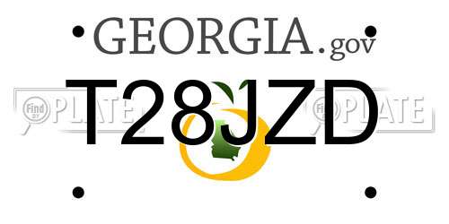 T28JZD Georgia License Plate