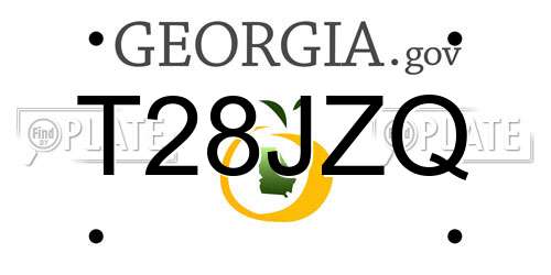 T28JZQ Georgia License Plate
