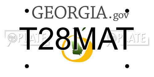 T28MAT Georgia License Plate