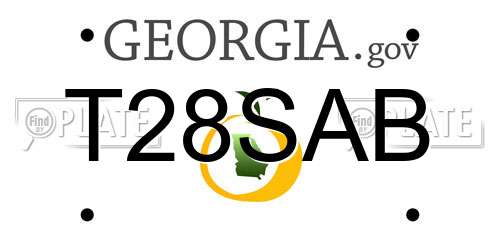 T28SAB Georgia License Plate