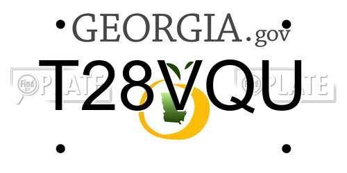T28VQU Georgia License Plate