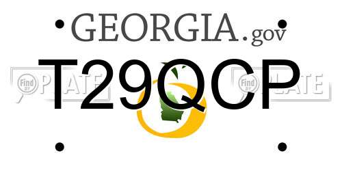 T29QCP Georgia License Plate