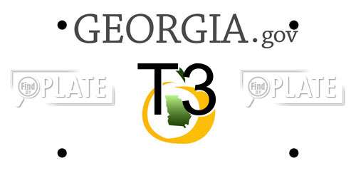 T3 Georgia License Plate