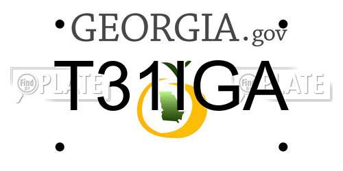 T31IGA Georgia License Plate