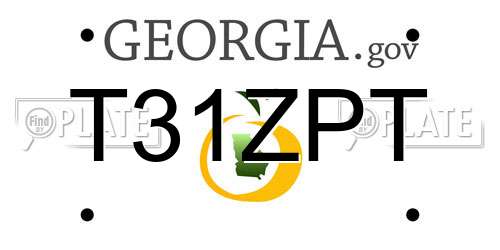 T31ZPT Georgia License Plate
