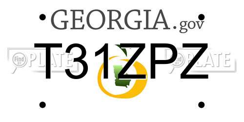 T31ZPZ Georgia License Plate