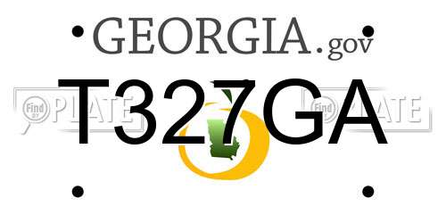 T327GA Georgia License Plate
