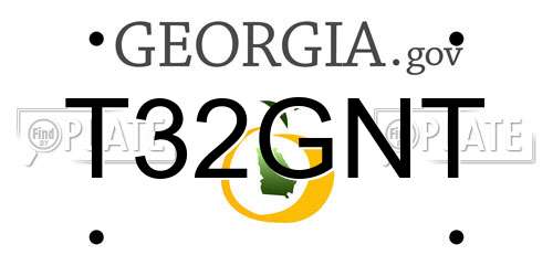T32GNT Georgia License Plate