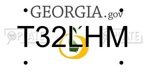 T32LHM Georgia License Plate