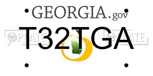 T32TGA Georgia License Plate