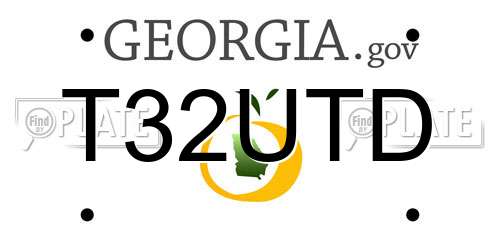 T32UTD Georgia License Plate