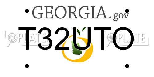 T32UTO Georgia License Plate