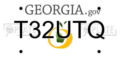 T32UTQ Georgia License Plate