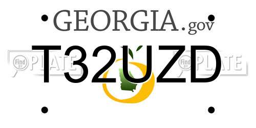T32UZD Georgia License Plate