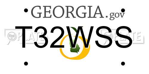 T32WSS Georgia License Plate