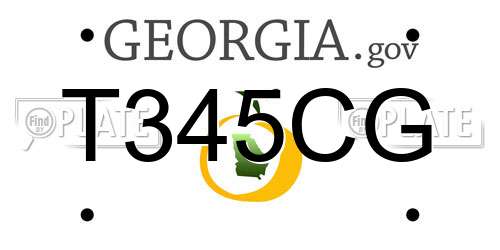 T345CG Georgia License Plate