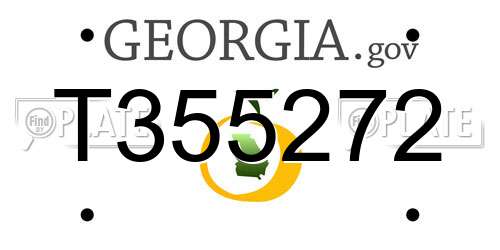 T355272 Georgia License Plate