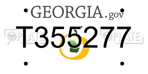 T355277 Georgia License Plate
