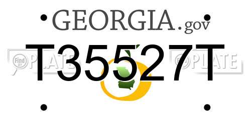 T35527T Georgia License Plate
