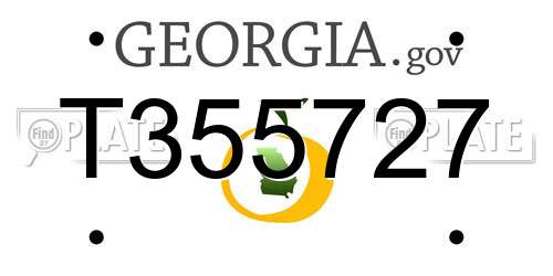 T355727 Georgia License Plate