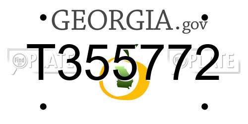 T355772 Georgia License Plate