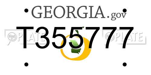 T355777 Georgia License Plate