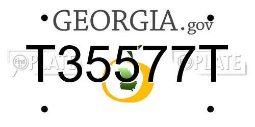 T35577T Georgia License Plate