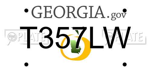 T357LW Georgia License Plate