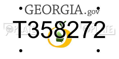 T358272 Georgia License Plate