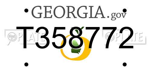 T358772 Georgia License Plate