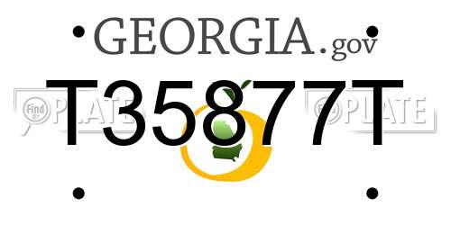 T35877T Georgia License Plate