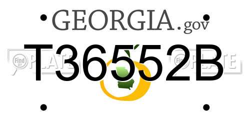 T36552B Georgia License Plate