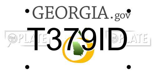 T379ID Georgia License Plate