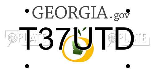 T37UTD Georgia License Plate