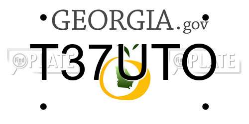 T37UTO Georgia License Plate