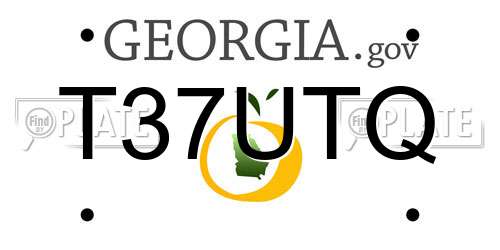 T37UTQ Georgia License Plate