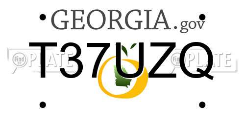 T37UZQ Georgia License Plate