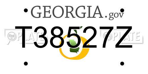 T38527Z Georgia License Plate