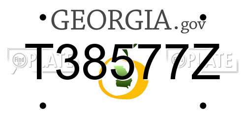 T38577Z Georgia License Plate
