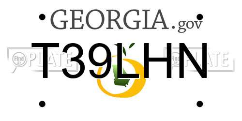 T39LHN Georgia License Plate
