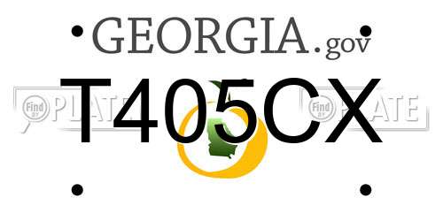 T405CX Georgia License Plate