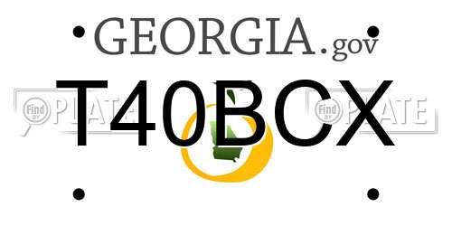 T40BCX Georgia License Plate