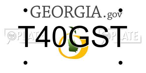 T40GST Georgia License Plate