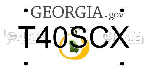 T40SCX Georgia License Plate