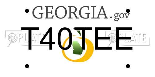 T40TEE Georgia License Plate
