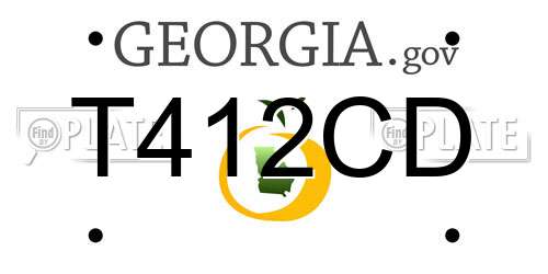 T412CD Georgia License Plate