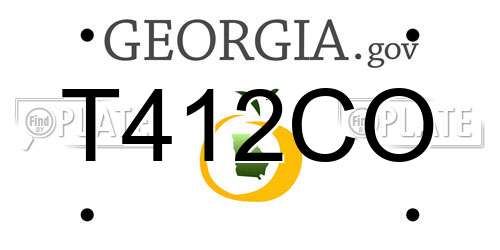 T412CO Georgia License Plate