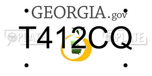 T412CQ Georgia License Plate