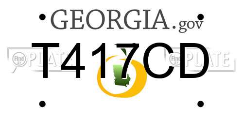 T417CD Georgia License Plate